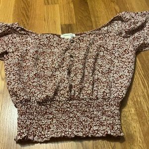 off the shoulder floral top